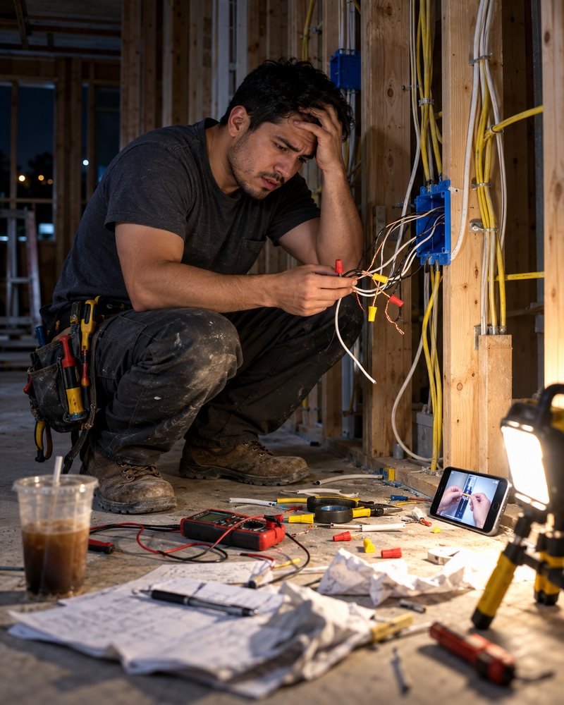Before the series: a frustrated electrician at night